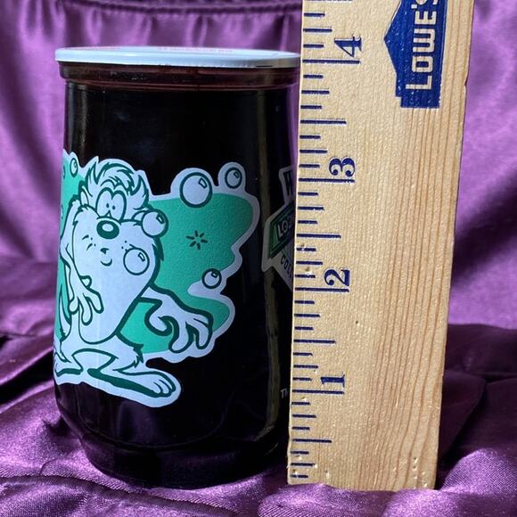 VTG SEALED Welch's LOONEY TUNES  #5 TAZ Strawberry Jam Glass Jar 1994 Acme Soap - Picture 9 of 11
